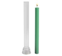 Pillar Candle Shape - Church Top Stick Shape, 2.2cm Aromatherapy Wax Mould | PC Candle Casting Tool with Long Stripe Pattern for Making Handmade Aromatherapy Wax Candles