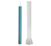 Pillar Candle Shape - DIY Wax Craft, Aromatherapy Candle Shape | Reusable PC Cande Casting Tool Shape Design, Paraffin Making Mold Kit for Wedding Home Party Decoration Craft Supplies