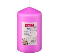 Pillar candle, smooth 140/80 purple, 1 piece, DM Germany, compatible with profissimo, Stumpenkerze glatt 140/80 lilac, 1 St