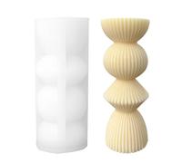 Pillar Candle - Vintage Striped Geometric Roman Column, Creative DIY Epoxy Resin Casting | Candle Molds for Resin Art Handicrafts Home Decor Crafting Making Molding Candleholder Sculpting