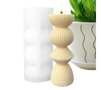 Pillar Candle with Silicone Candle: 3D Reusable with Classic Architectural Look, Dimensionally Stable, Durable, Easy to Remove for Uniform Results in Creation