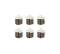 Pillar Candles Pack of 6 Long Burning Large Candle 7cm x 7.5cm with 50 Hours Burn Time - Dripless, Smokeless, Unscented Church Candles - Ideal for Weddings, Spa and Parties