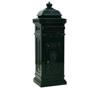 vidaXL Pillar Letterbox Aluminium Vintage Style Rustproof Green Mail Post Box
