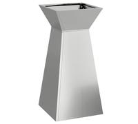 vidaXL Pillar Planter Silver 35 x 35 x 73 cm