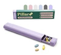 Pillar Plus - Large 7 Day Pill Organiser | BPA-Free Weekly Pill Box | Large Medication & Vitamin Organiser for Travel | Portable Medicine Case | Aesthetic Medication Organizer (Lavender)