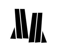 Pillar Posts Outer Window Compatible With A4 For B8 8K 2008-2016 6Pcs Car Glossy Black Window Pillar Posts Door Exterior Trim Decal Cover BC Column Parts