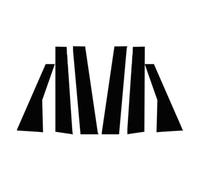 Pillar Posts Outer Window Compatible With For Escape 2013-2019 6Pcs Glossy Piano Black Car Door Window Pillar Center Post Trim Exterior Stickers Auto Styling