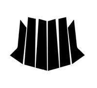 Pillar Posts Outer Window Compatible With For Mondeo MK5 V 2014-2022 Fourth Generation 6Pcs Gloss Black Pillar Posts Window BC Column Sticker Door Trim Cover