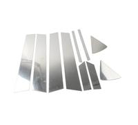 Pillar Posts Outer Window Compatible With Mazda 6 2009 2010 2011 2012 2013 10Pcs Car Pillar Posts Door Side Window Cover Trim PC For Silver Glossy Black Sticker(Silver)