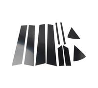 Pillar Posts Outer Window Compatible With Mazda 6 2009 2010 2011 2012 2013 10Pcs Car Pillar Posts Door Side Window Cover Trim PC For Silver Glossy Black Sticker(Black)