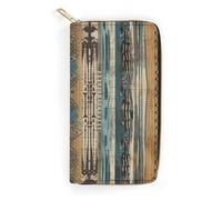Pillars And Totems Slim Thin Credit Card Wallet, PU Leather Bifold Cash Wallet, Zipper Coin Pocket Id Window Wallet Storage Bag Wallet Coin Purse Pouch Change Holder Small with Zipper for Men And Wome