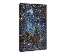 Pillars of Creation Created by The Hubble Telescope - Astronomical Image Poster Canvas Poster Wall Art Decor Print Picture Paintings for Living Room Bedroom Decoration Frame-style 24x36inch(60x90cm)