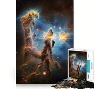 Pillars of Creation in Eagle Nebula 1000 Piece Jigsaws for Teenagers Puzzle Mental Toy Peaceful Time Premium Cut Artistic Gift (38x26cm)