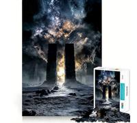 Pillars of Creation Jigsaw Puzzle 1000 Piece for Teenagers Brain Workout Toy Serene Time Art Assembly Seasonal Gift (38x52cm)
