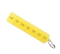 pillBox 7 Day - 15x3x2cm Compact Organizer, PP Medicine Case, Transparent Mini pillOrganizer with Labeled Compartments | Portable Medication Storage for Travel, Purse, Pocket, Daily Pills