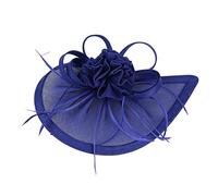 Pillbox Hat 1940S Hat Orange Fascinator Pillbox 2023 Fascinator Hat Flower Feather Mesh Tea Hairband for Women Women Vintage Handbags 1940S Red Feather Facinator (Blue, One Size)