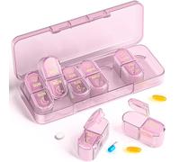 Pillex Weekly Pill Organizer 2 Times a Day, AM PM Pill Box Organizer 7 Day | Portable Travel Medicine Pill Case, Easy Open & Close, Cute, Large Capacity, Practical for Medication, Vitamin, Supplement