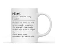 Pillock Dictionary Definition Mug - White Coffee Mug - Birthdays Christmas Funny Gift Presents Celebration Novelty Oldi Large Handle Dino Coated Dishwasher/Microwave Safe Sublimation Ceramic