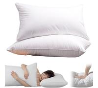 Pillow, 2 Pack Anti Snoring Pillow, Bounce Back Bed Pillows for Back & Side Sleepers, with Washable Pillowcase, Firm Plump, Soft Comfortable - Better Sleep Secrets