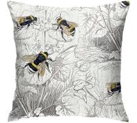 Pillow Case 45X45cm Humble Bee Bee Flower Flowers Cushion Cover Durable Pillowcases Soft Pillow Covers For Gifts, Birthday Gifts, Best Friend