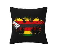 Pillow Case 45X45Cm Zimbabwe Zimbabwean Flag Cushion Cover Durable Pillowcases Decor Design Throw Pillow Case For Coworker, Home Decor, Best Friend