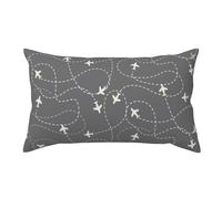 Pillow Case Airplane Routes Around The World Print Cozy Throw Pillow Cover Hypoallergenic Cushion Cover For Birthday Couch Garden S