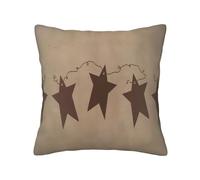 Pillow Case Brown Vintage Rusty Stars Primitive Country Super Soft Pillow Cases Decorative Throw Pillowcase For Bedroom Women Autumn 45X45Cm