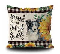Pillow Case Cover Home Sweet Home Theme Dog Printed Throw Pillow Cases Invisible Zipper Throw Pillowcase For Home Bedroom Women