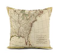 Pillow Case Cover The Thirteen Colonies Map American Revolution British Colonial America Cozy Pillow Cases Invisible Zipper Throw Pillowcase For Home Bedroom Patio
