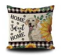 Pillow Case Home Sweet Home Theme Dog Wrinkle Pillow Cases Fade Cushion Covers For Living Room Hotel Outdoor