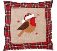 Pillow Case Robin Printed Pattern Cushion Covers Burlap Hessian Cotton Linen Sofa Bed Throw Cushions Couch Xmas Home Decorations