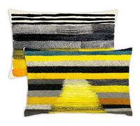Pillow Cases 2 Pack 30 x 40 Cushions Yellow Rectangle Cushion Covers 30cm x 40cm Stripe Double Sided Printing Velvet Pillow Covers with Invisible Zipper for Sofa Bedroom Autumn Decorations Gifts,151-j