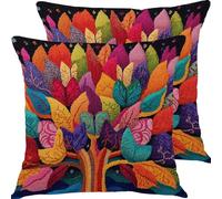 Pillow Cases 2 Pack 35x35cm Abstract Butterfly Outdoor Garden Cushion Covers Linen Sofa Throw Pillow Pillows Bed Square Pillowx Cases, With Invisible Zipper, for Bedroom Furniture Decorative X0JJ-99