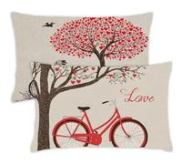 Pillow Cases 2 Pack 40 x 50 Cushions Grey Rectangle Cushion Covers 40cm x 50cm Landscape Double Sided Printing Velvet Pillow Covers with Invisible Zipper for Sofa Bedroom Autumn Decorations Gift,173-j