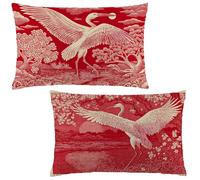 Pillow Cases 2 pack 40 x 60 Large Cushions Japan Rectangle Cushion Covers 40x60 cm Landscape Double Sided Printing Velvet Pillow Covers with Invisible Zipper for Sofa Bedroom Autumn Decor Gifts LE-617