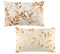Pillow Cases 2 pack 40 x 70 Large Cushions Autumn Rectangle Cushion Covers 40x70 cm Leaf Double Sided Printing Velvet Pillow Covers with Invisible Zipper for Sofa Bedroom Autumn Decor Gifts LE-29