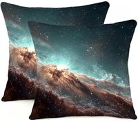 Pillow Cases 2 Pack 40x40cm Starry Sky Abstract Outdoor Garden Cushion Covers Sofa Throw Pillow Linen Decorative Pillows, for Furniture Bedroom Bed With Invisible Zipper Square Pillowx Cases BL0R-901