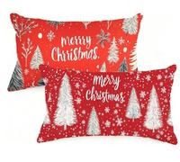 Pillow Cases 2 pack 40x70 cm Large Cushions Christmas Rectangle Cushion Covers 40 x 70 Landscape Double Sided Printing Linen Pillow Covers with Invisible Zipper for Sofa Autumn Decorations Gifts EM-35