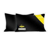 Pillow Cases 2 Pack 50CM x 75CM, Poly Cotton Pillow Cases 2 Pack Housewife Pair of Pillowcases, Easy Care Soft Stain Resistant Luxury Pair Pack (Black)