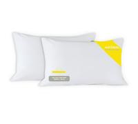 Pillow Cases 2 Pack 50CM x 75CM, Poly Cotton Pillow Cases 2 Pack Housewife Pair of Pillowcases, Easy Care Soft Stain Resistant Luxury Pair Pack (White)
