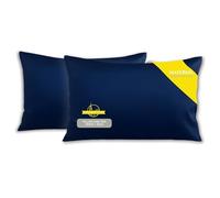 Pillow Cases 2 Pack 50CM x 75CM, Poly Cotton Pillow Cases 2 Pack Housewife Pair of Pillowcases, Easy Care Soft Stain Resistant Luxury Pair Pack (Navy)