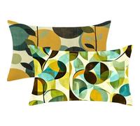 Pillow Cases 2 Pack 70 x 90 Large Cushions Green Rectangle Cushion Covers 70cm x 90cm Leaf Double Sided Printing Linen Pillow Covers with Invisible Zipper for Sofa Bedroom Autumn Decorations Gift,67-j