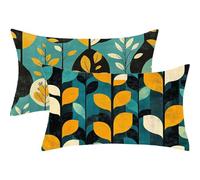 Pillow Cases 2 Pack 70 x 90 Large Cushions Olive Green Rectangle Cushion Covers 70cm x 90cm Leaf Double Sided Printing Linen Pillow Cover with Invisible Zipper for Sofa Bed Autumn Decoration Gift,41-j