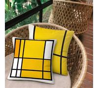 Pillow Cases 2 Pack Boho, Geometry Soft Cushion Covers 60 x 60, Breathable Waterproof Sofa Cushions, Outdoor Cushions for Garden Furniture Bedroom Office Car Porch Bench Chair, Decor Pillows Gift D33