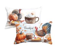 Pillow Cases 2 pack Burnt Orange Cushion Covers 30 x 50 cm Outdoor Cushions Brown Throw Pillow Covers Velvet Sofa Pillows Double Sided Printing Rectangle Cushion Cover for Garden Bench Farmhouse P-582