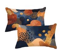 Pillow Cases 2 pack Burnt Orange Cushion Covers 40 x 80 Abstract Throw Pillow Covers Linen Cushion Cover Double Sided Printing Decorative Pillows for Bed for Sofa Office Decor Pillowcases,Gifts w0u-40