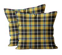 Pillow Cases 2 Pack Cornish Tartan Fabric Pattern Square Throw Pillow Case Fashion Sofa Cushion Cover Casual Plush Throw Pillow Covers, For Office, Home, 45x45cm
