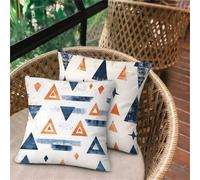 Pillow Cases 2 Pack Nordic, Geometry Soft Cushion Covers 80x80, Breathable Waterproof Sofa Cushions, Outdoor Cushions for Garden Furniture Bedroom Office Car Porch Bench Chair, Decor Pillows Gift D24