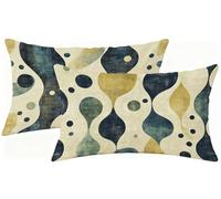 Pillow Cases 2 Pack Northern Europe Cushion Covers 50 x 70 cm Green Cushions Double Sided Printing, Outdoor Cushions Waterproof Linen Decorative Throw Pillow Case 20x28 in for Home Decor Gifts h-3112