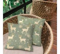 Pillow Cases 2 Pack Orange, Flower Soft Cushion Covers 45 x 45, Breathable Waterproof Sofa Cushions, Outdoor Cushions for Garden Furniture Bedroom Office Car Porch Bench Chair, Decor Pillows Gift D44